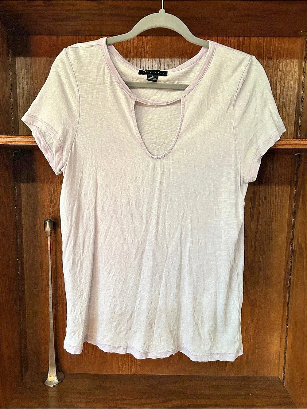 Sanctuary Cutout T-Shirt Lavender Short Sleeve Top